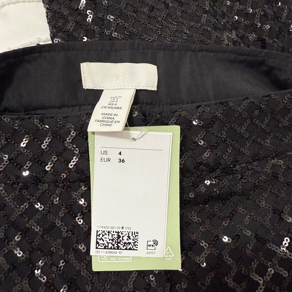H&M Glittering Black Wide-Leg Pants - Picture 2 of 3